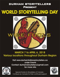 DURHAM STORYTELLERS PRESENT 'WISE FOOLS' FOR WORLD STORYTELLING DAY 2018.